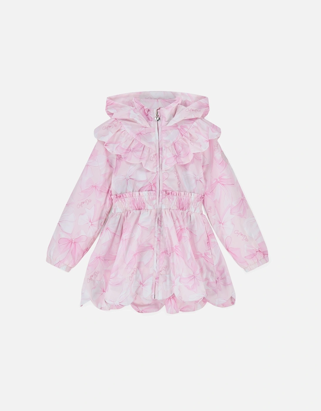 RIVER BOW PRINT PINK BLOSSOM HOODED JACKET S261201