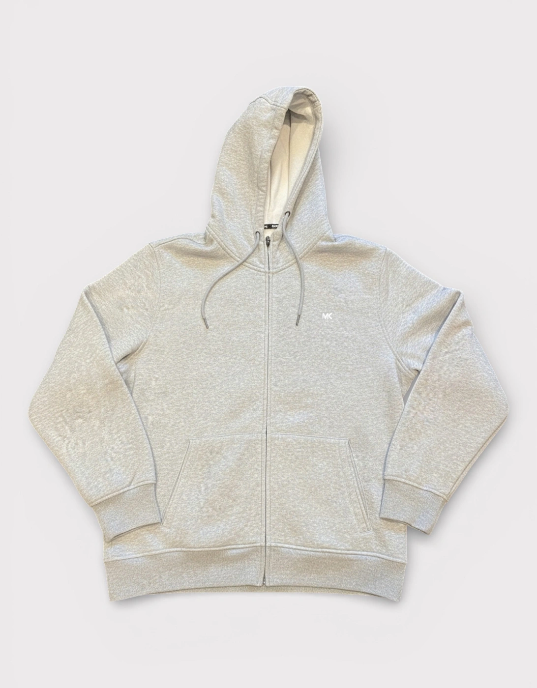 Zip Front Fleece Hoodie Grey, 2 of 1