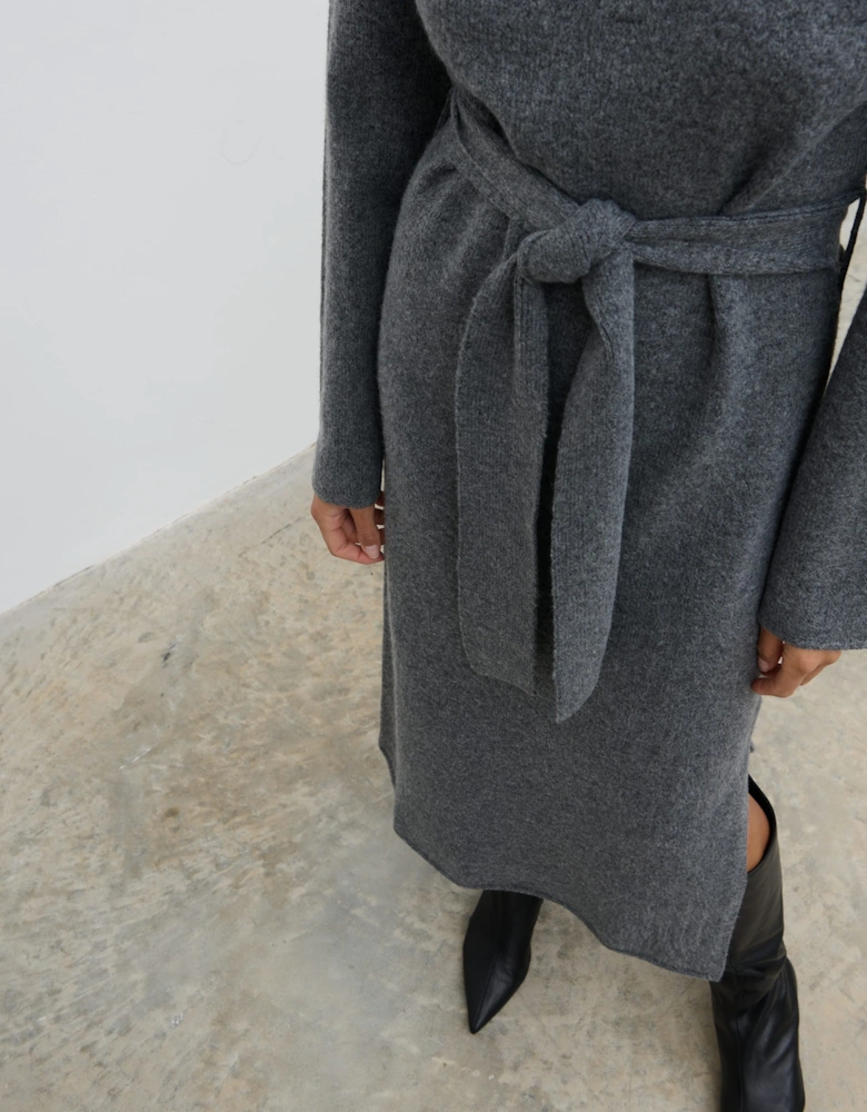 Wrenley Midaxi Knit Dress - Charcoal