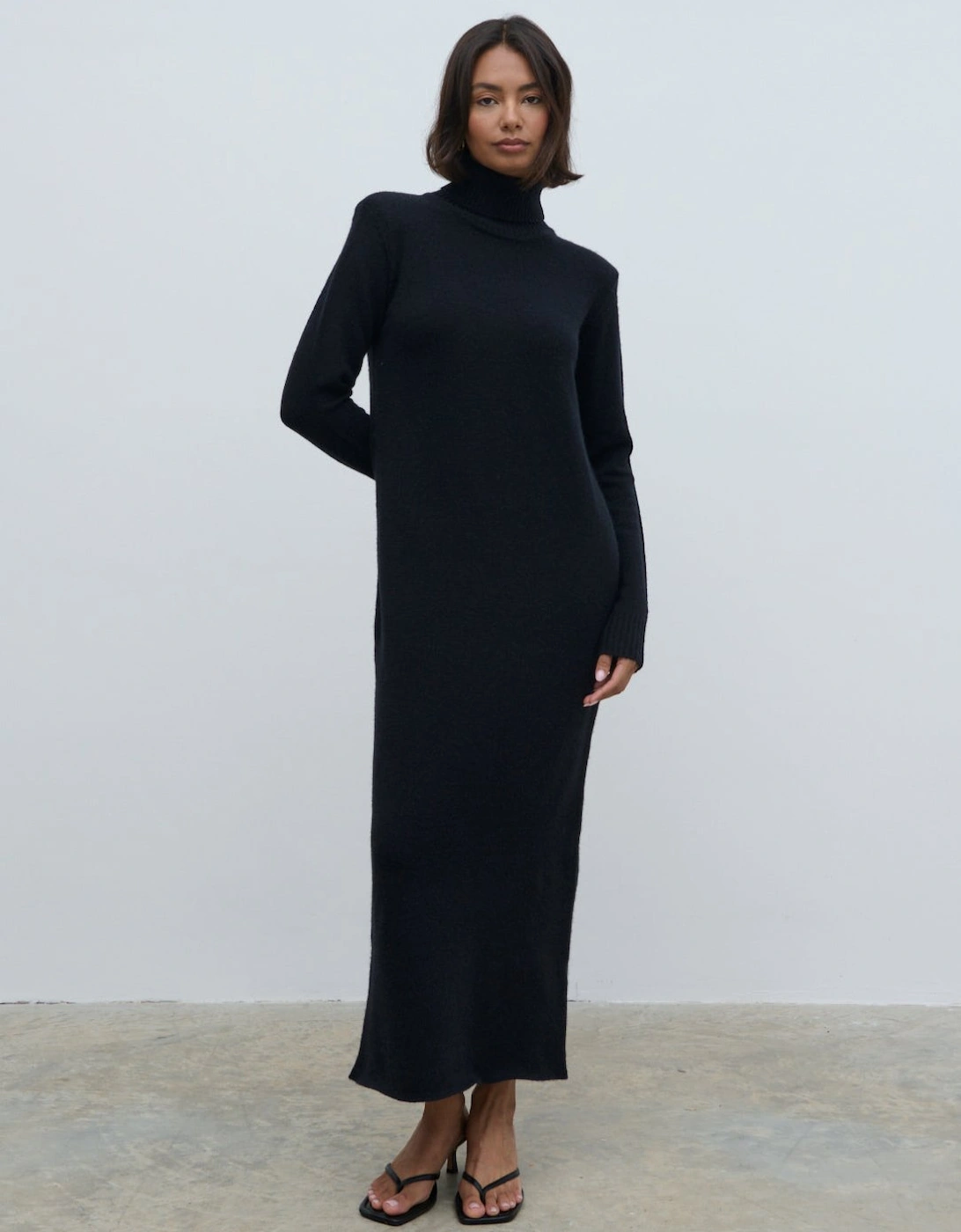 Marleigh Midaxi Knit Dress - Black