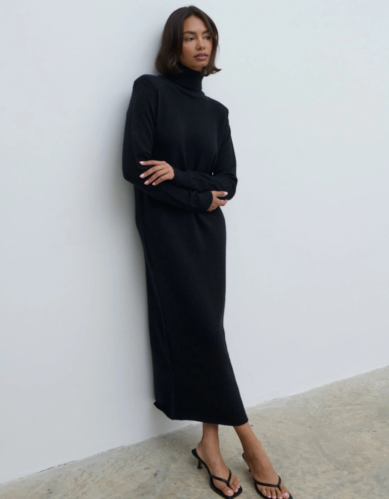 Marleigh Midaxi Knit Dress - Black
