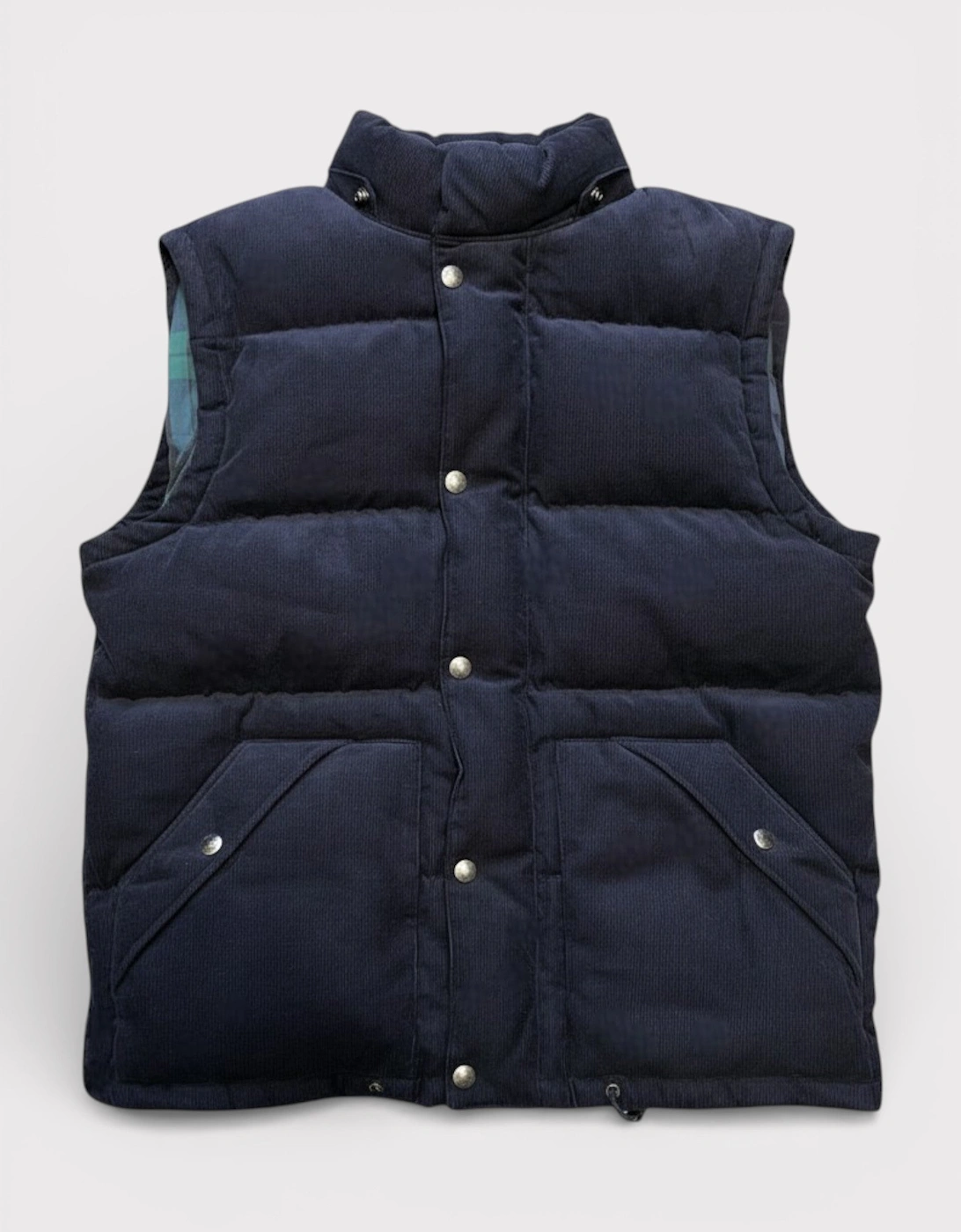 Polo Blue Corduroy 2-in-1 Jacket & Gilet – Tartan Lined