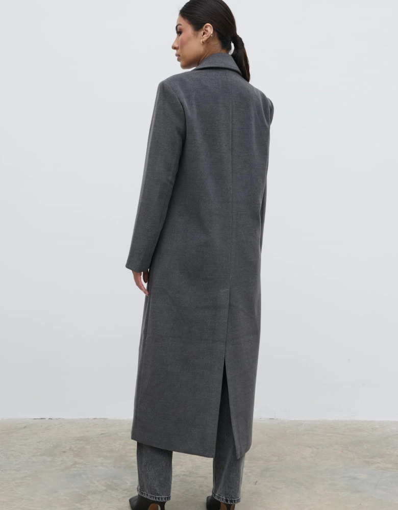 Carissa Oversized Tailored Coat - Charcoal