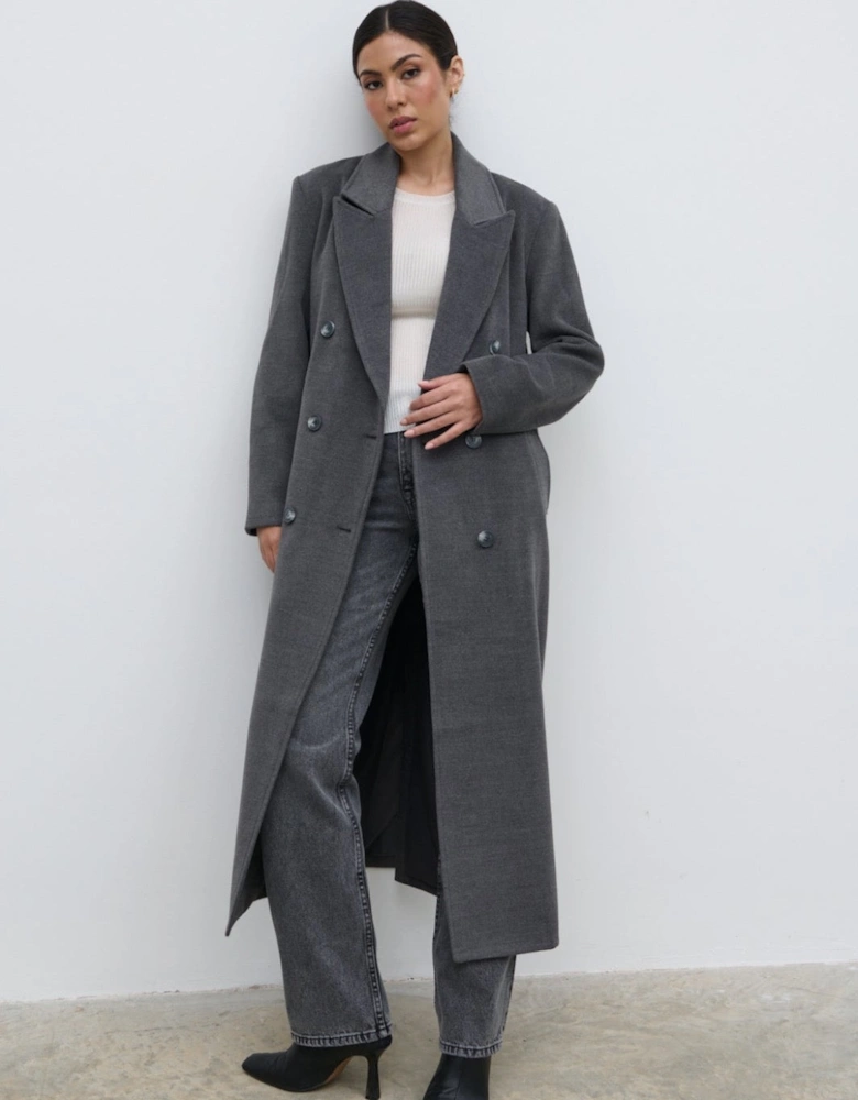 Carissa Oversized Tailored Coat - Charcoal