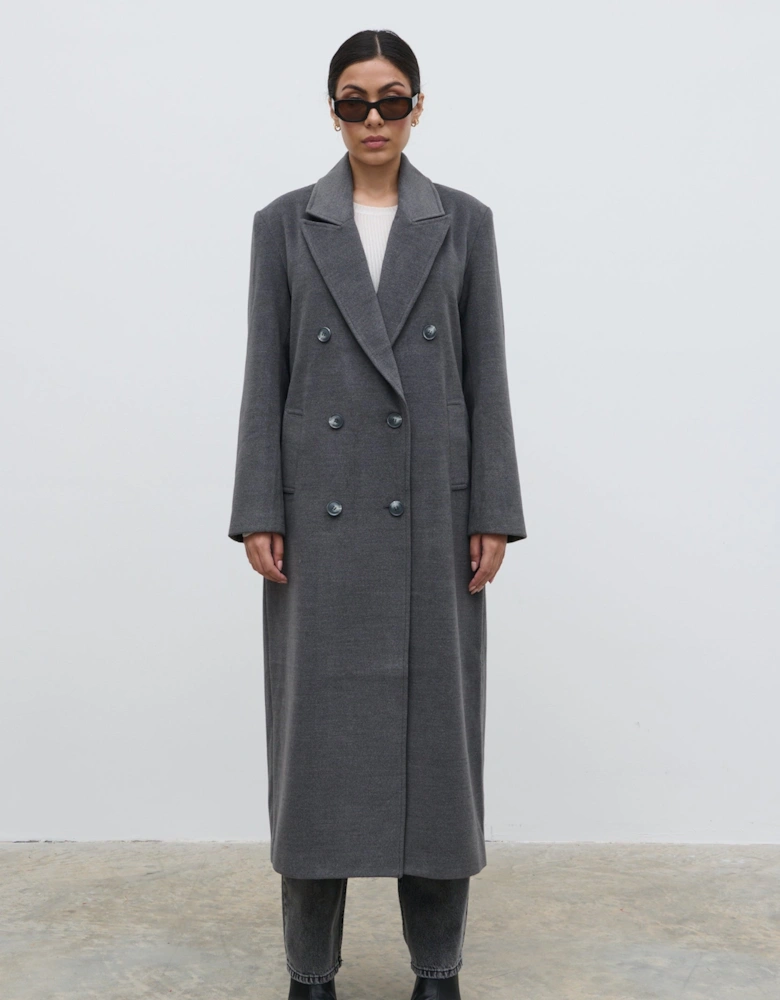 Carissa Oversized Tailored Coat - Charcoal