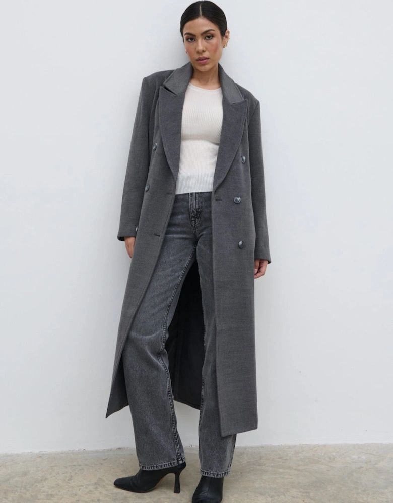 Carissa Oversized Tailored Coat - Charcoal
