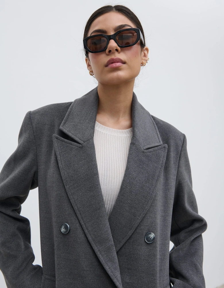 Carissa Oversized Tailored Coat - Charcoal