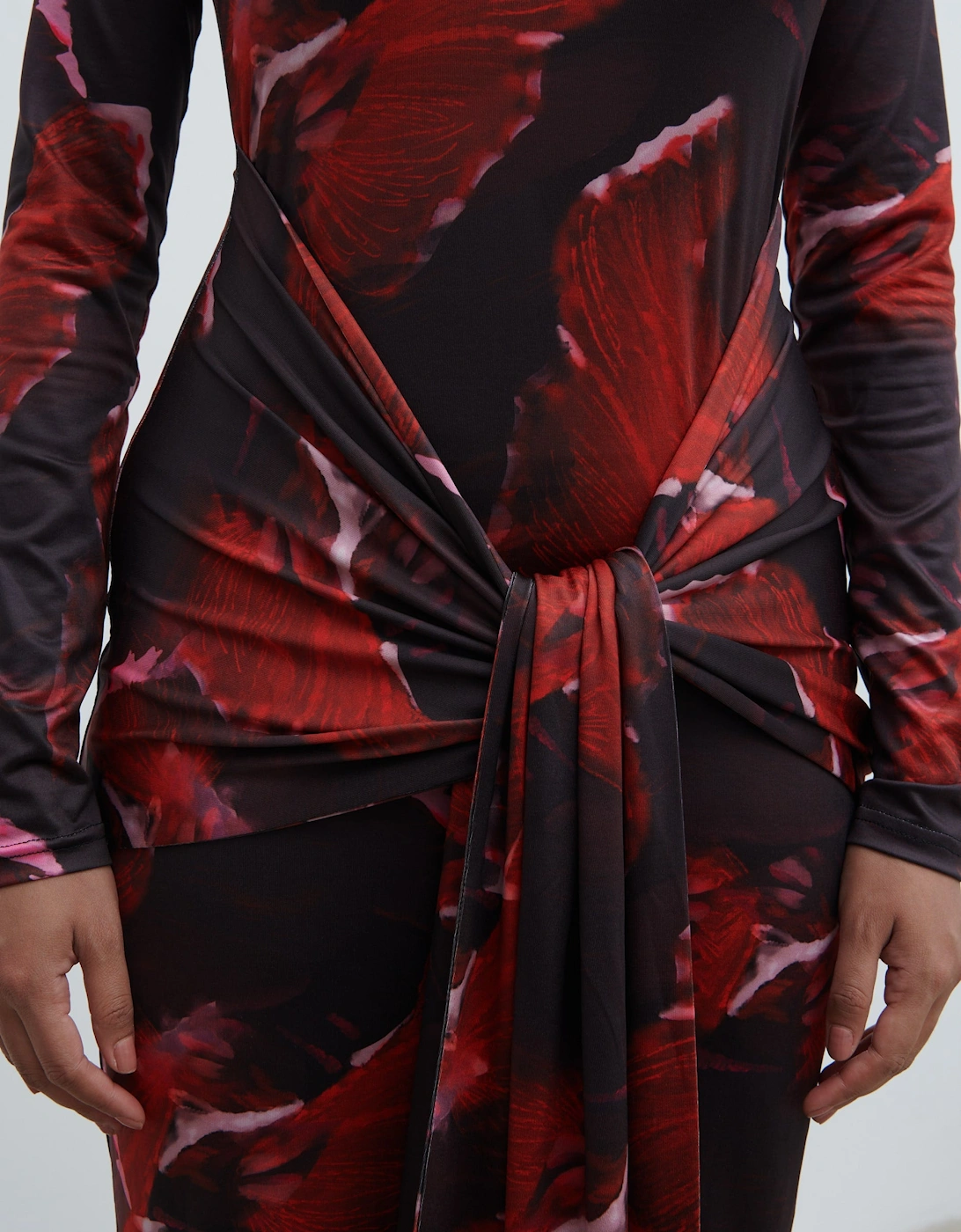 Emmeline High Neck Jersey Maxi Dress - Print