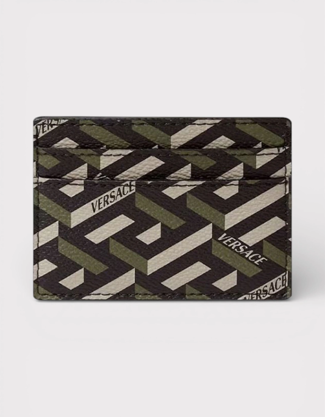 La Greca Signature Card Case Black Kakhi, 2 of 1