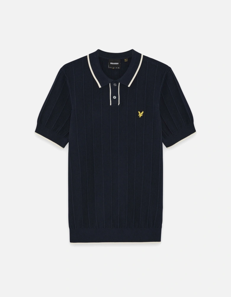 Tipped Pique Knitted Polo Shirt