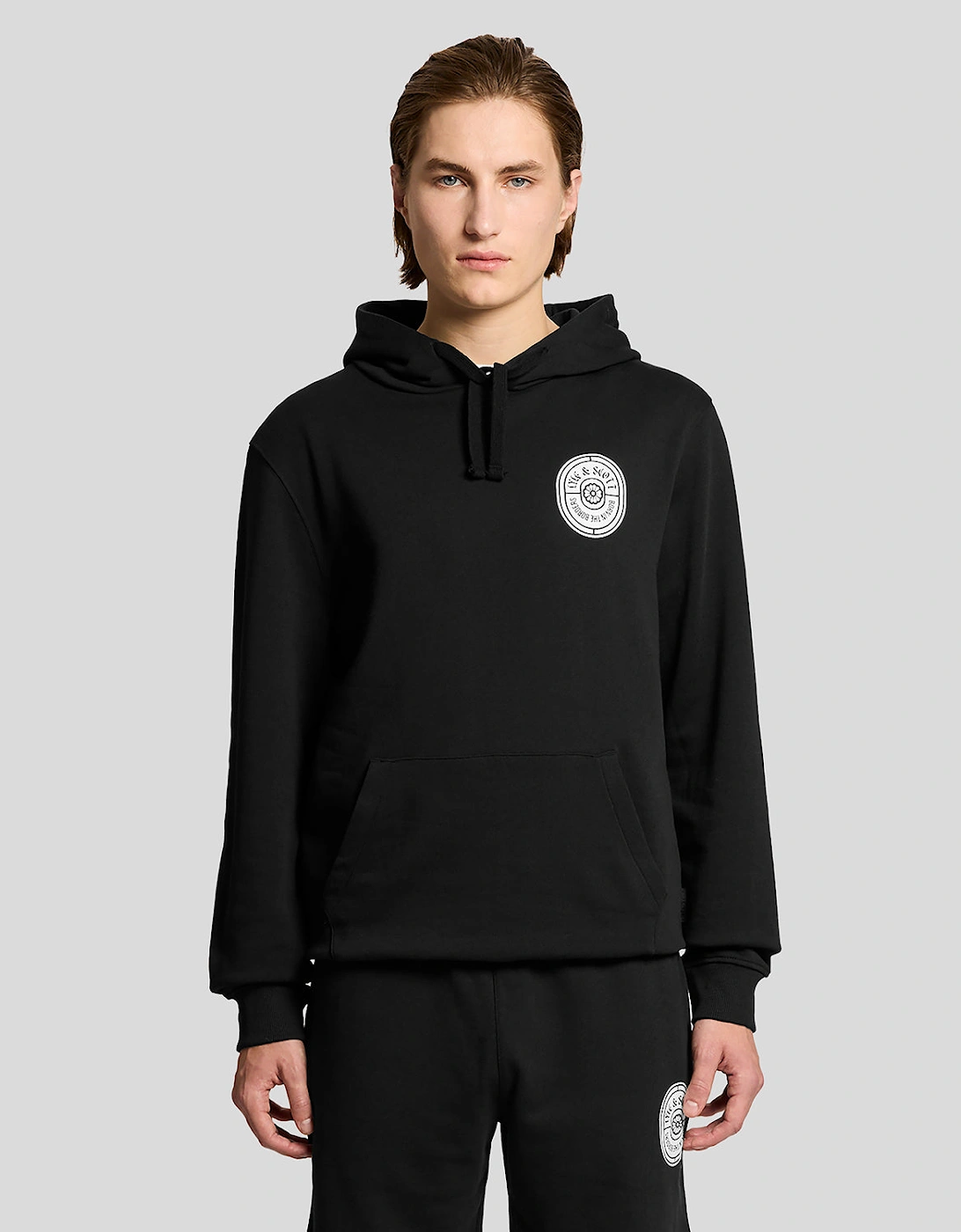 Graphic Badge Cotton Hoodie