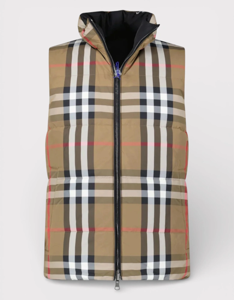 Lowick Reversible Down Gilet Black Brown