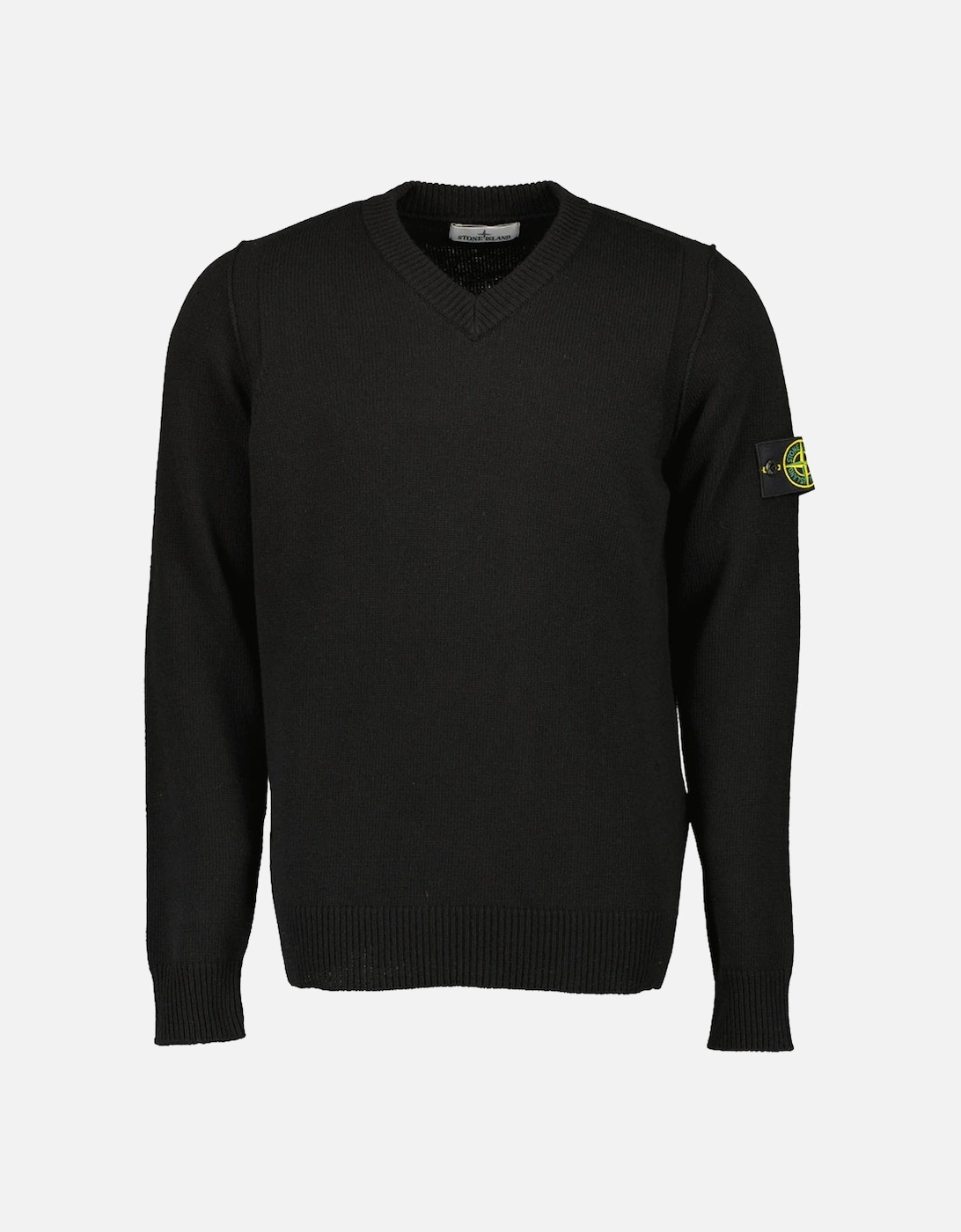 Stone Island Stone Island Men's Lambswool V-Neck Knitted Sweatshirt - Black