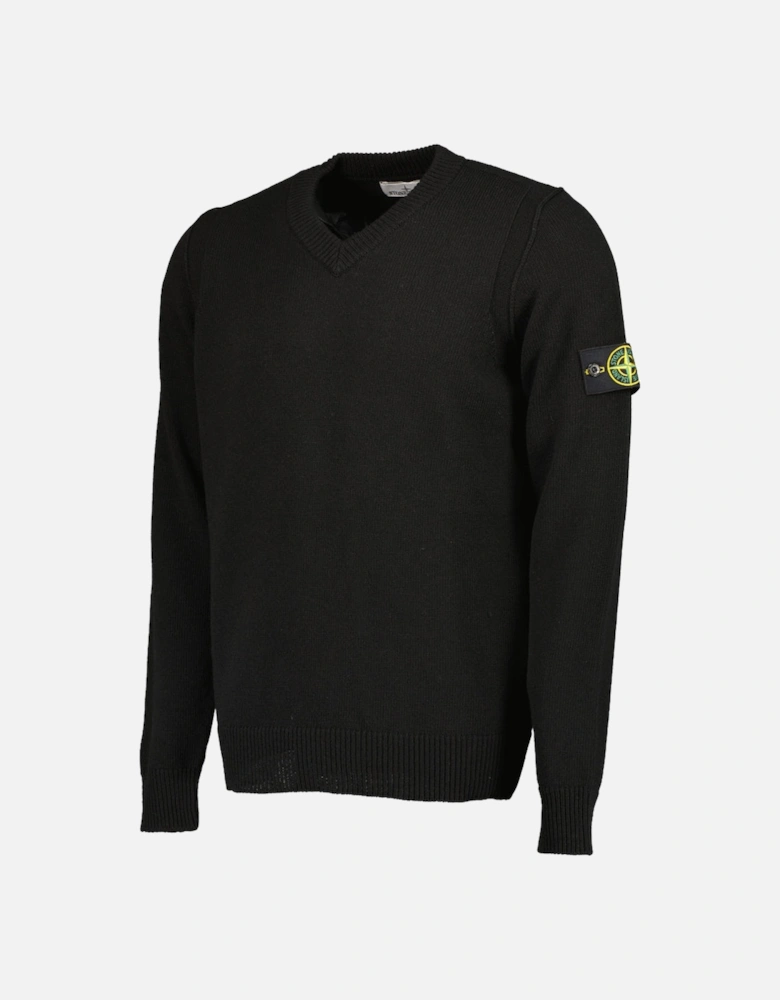 Lambswool V-Neck Knitted Sweatshirt