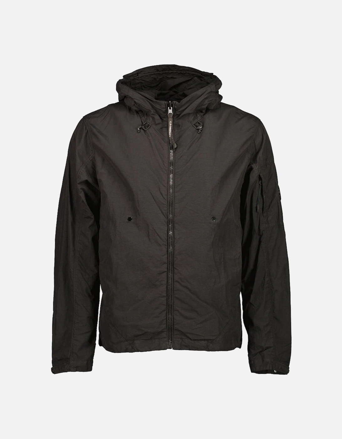 CP Company CP Company Men's Flatt Nylon Reversible Hooded Lens Jacket - Black