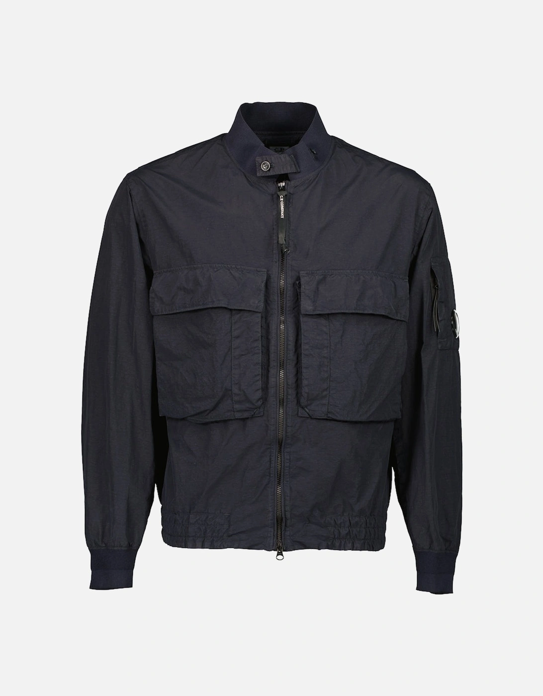 Cp Company Men's Navy Flatt Nylon Lens Jacket  Regular/34 Xs