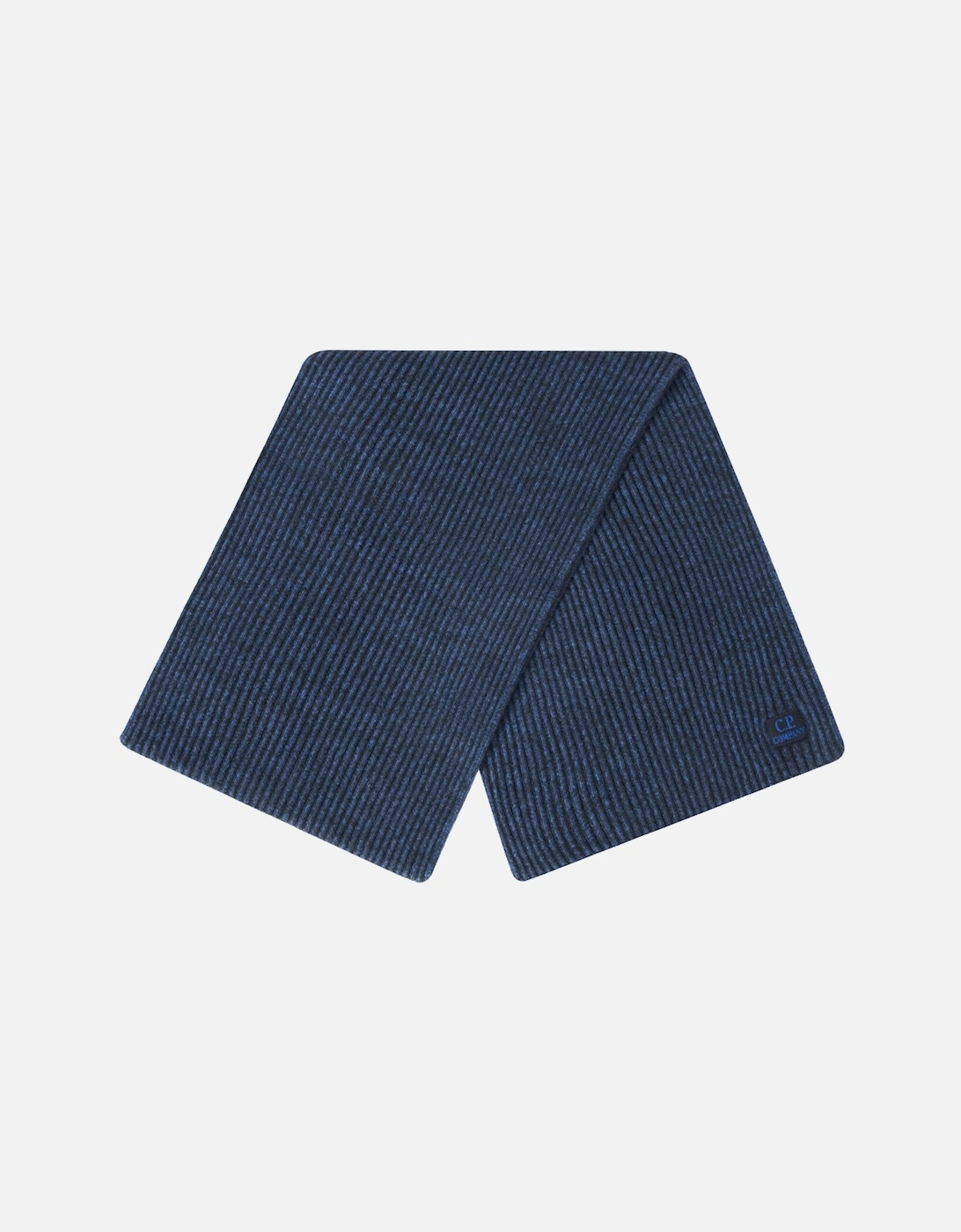 Cp Company Men's Navy Fleece Knit Logo Scarf - Size: Uni