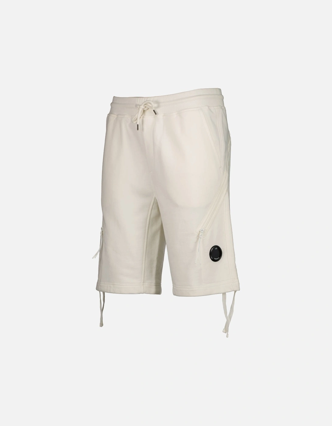 Diagonal Fleece Lens Sweat Shorts