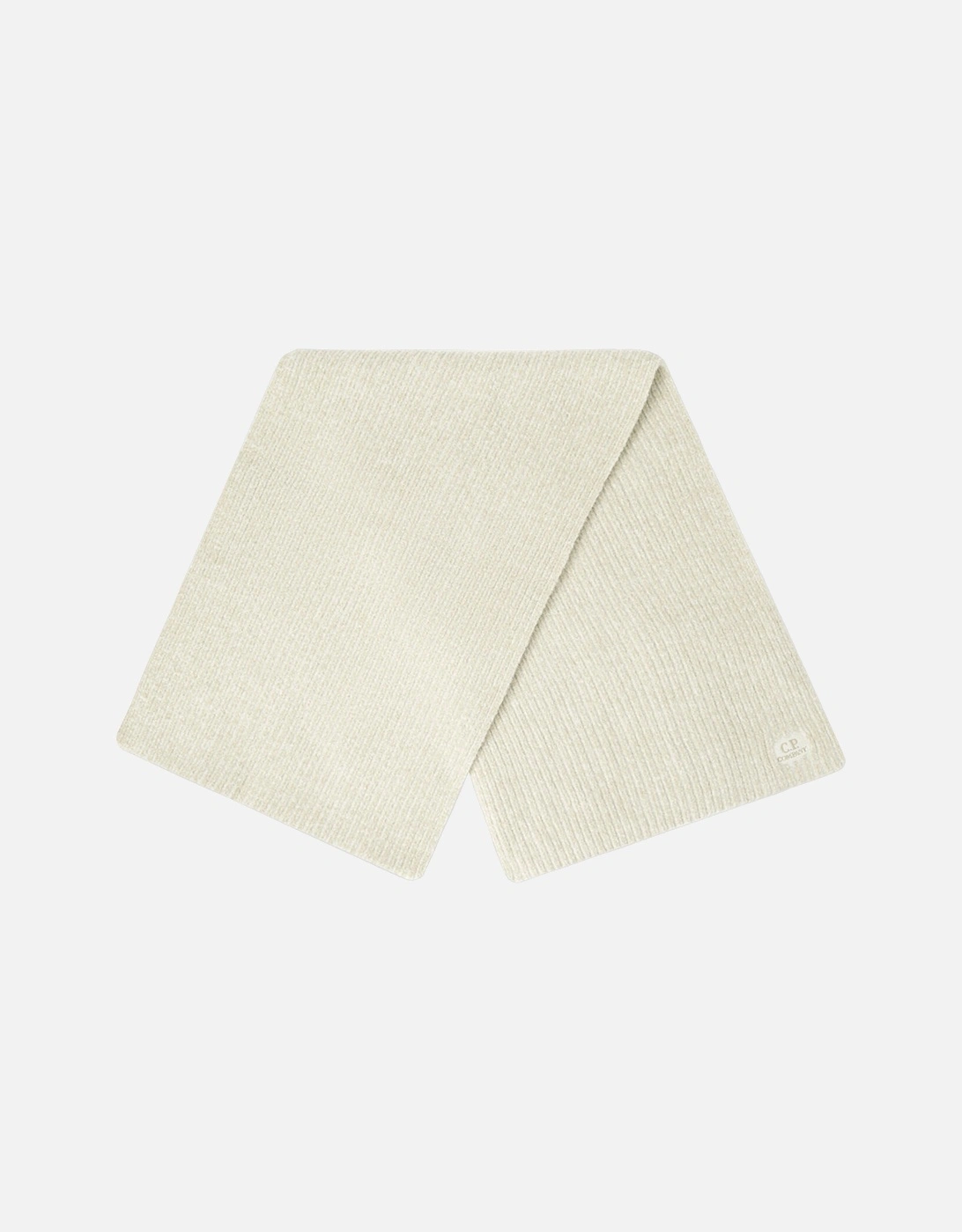Cp Company Men's Tan Fleece Knit Logo Scarf - Size: Uni