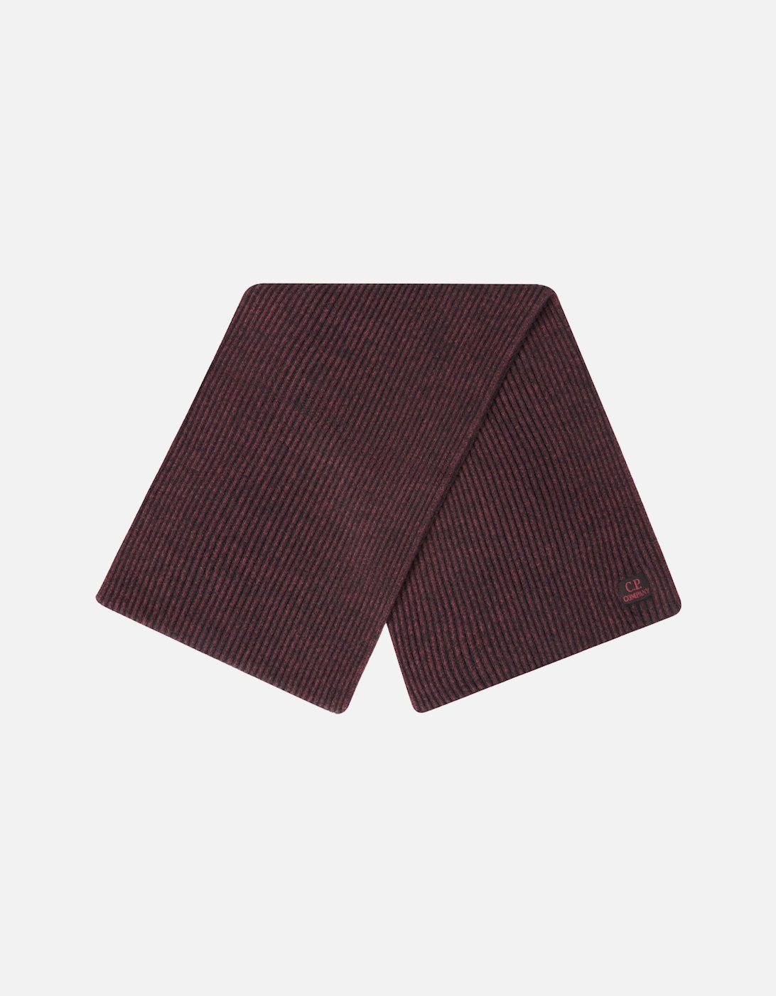 Cp Company Men's Red Fleece Knit Logo Scarf - Size: Uni