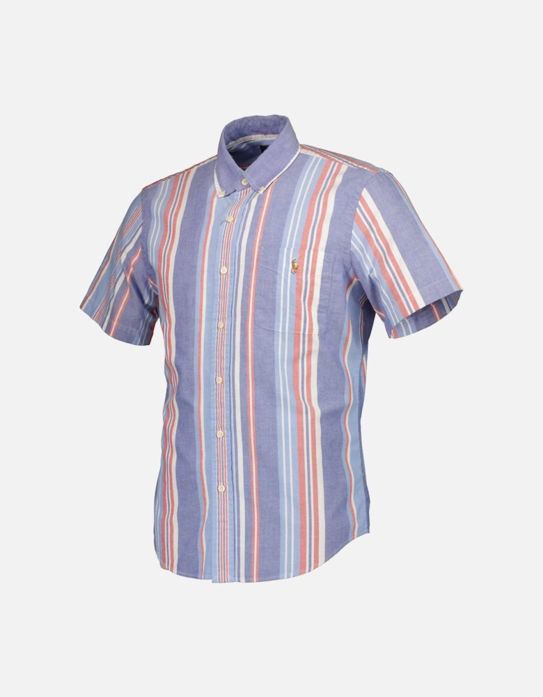Short Sleeve Stripe Print Shirt