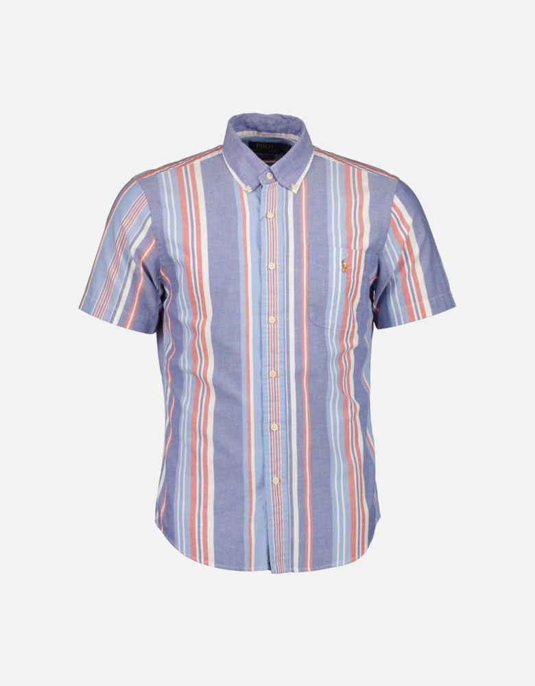 Short Sleeve Stripe Print Shirt