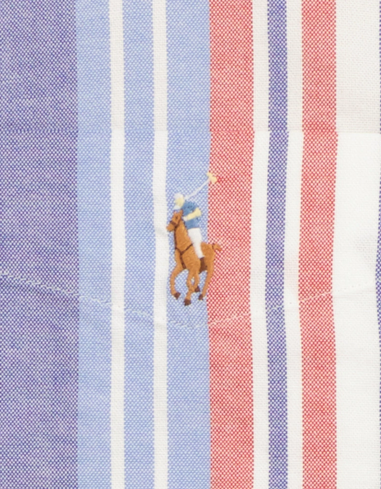 Short Sleeve Stripe Print Shirt