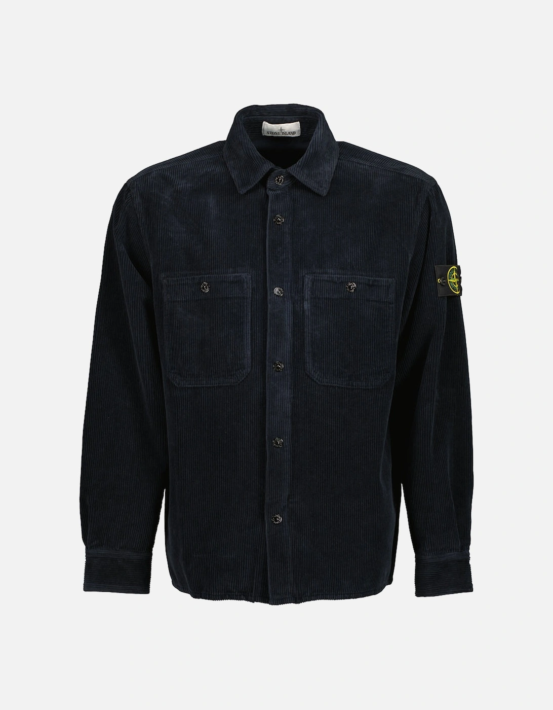 Stone Island Men's Navy Organic Cotton Corduroy Overshirt - Size: 38/Regular