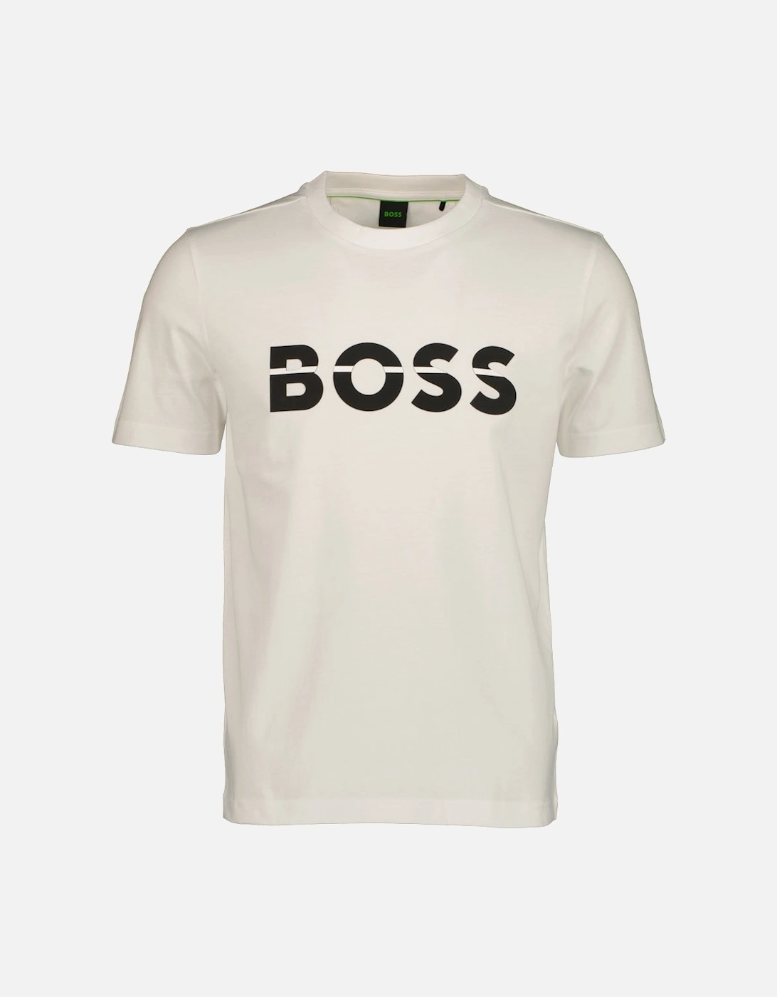 Boss Hugo Boss Men's Cotton-Jersey Rubber Print Logo T-Shirt - White