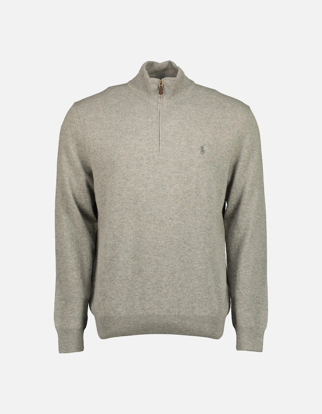 Ralph Lauren Men's Grey Merino Wool Quarter Zip Jumper  38 M