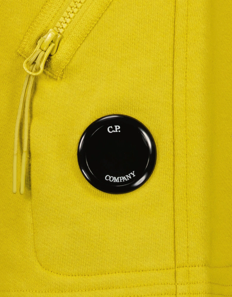 Diagonal Fleece Lens Sweat Shorts