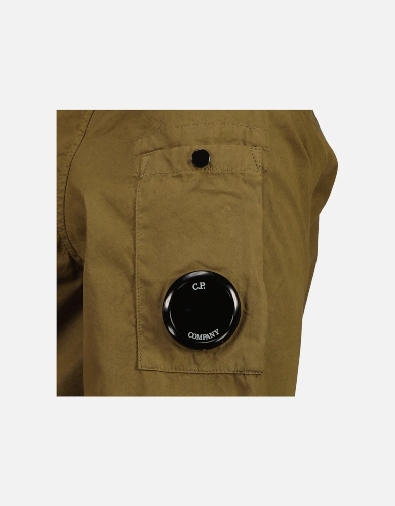 Junior Gabardine Zip Up Lens Overshirt