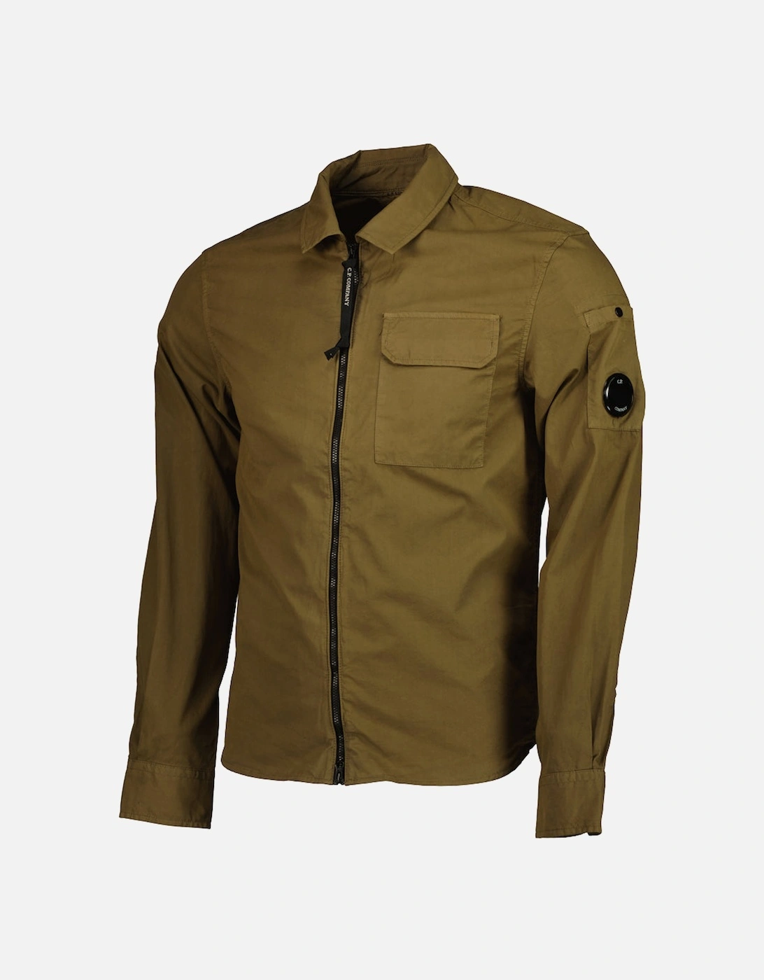 Junior Gabardine Zip Up Lens Overshirt