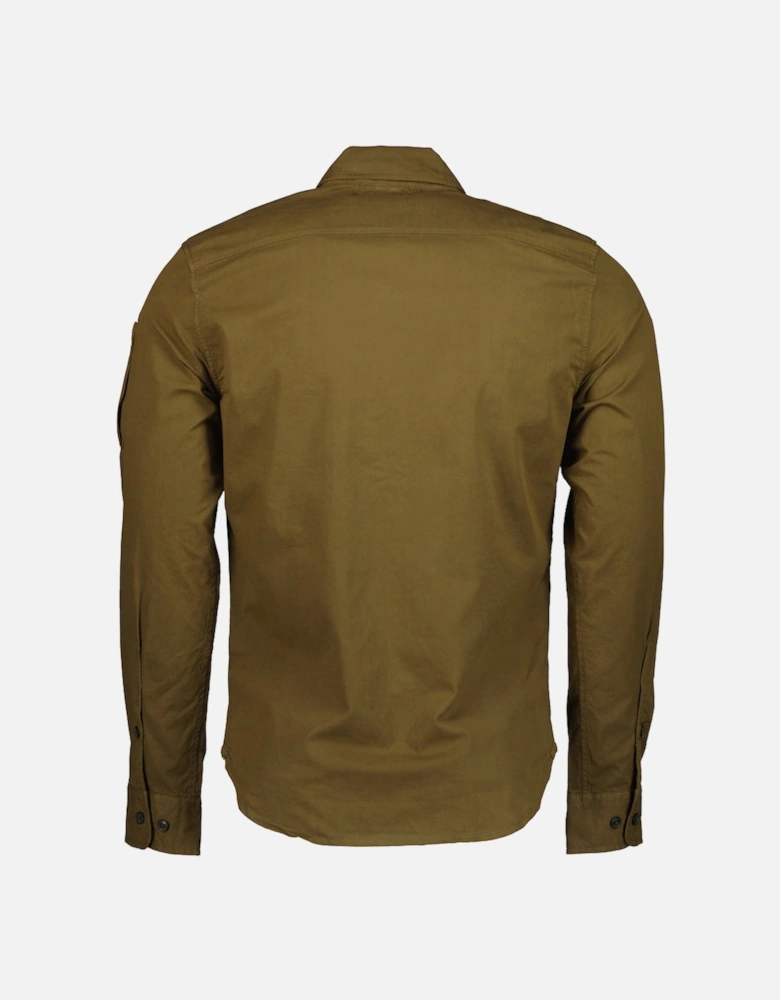 Junior Gabardine Zip Up Lens Overshirt