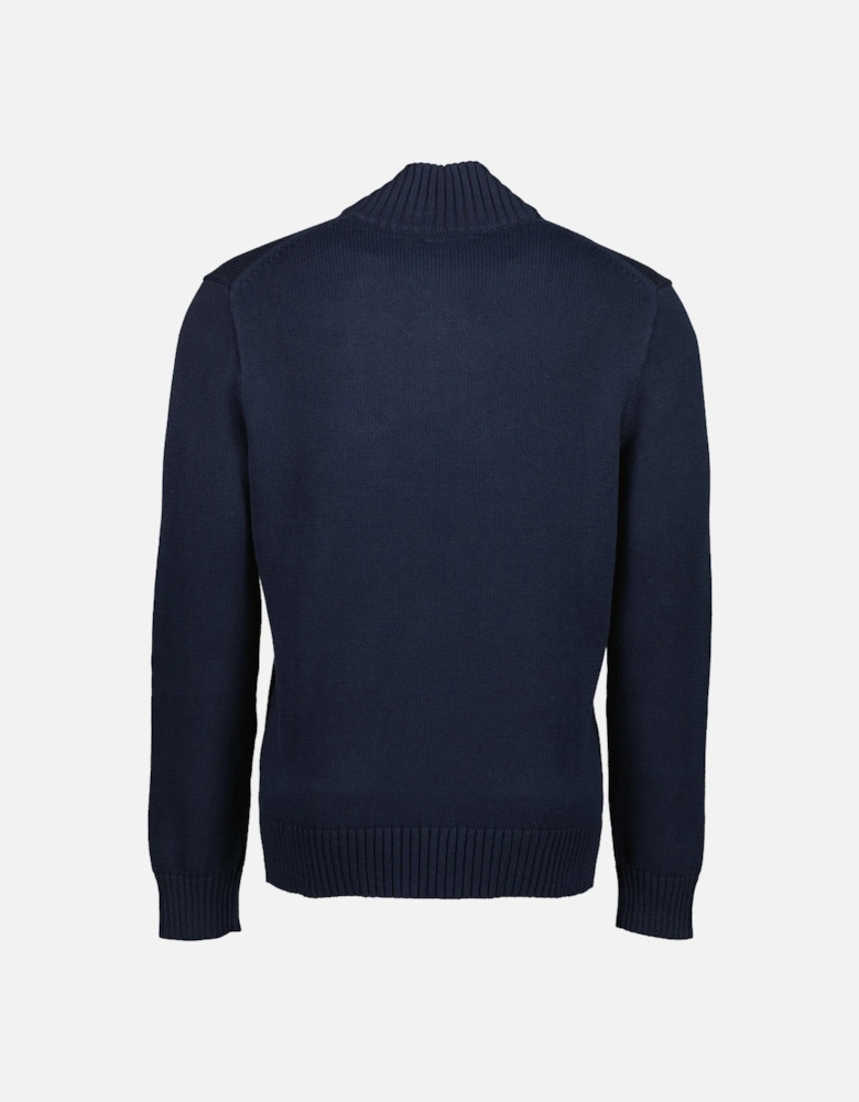 Mesh-Knit Cotton Quarter Zip Jumper