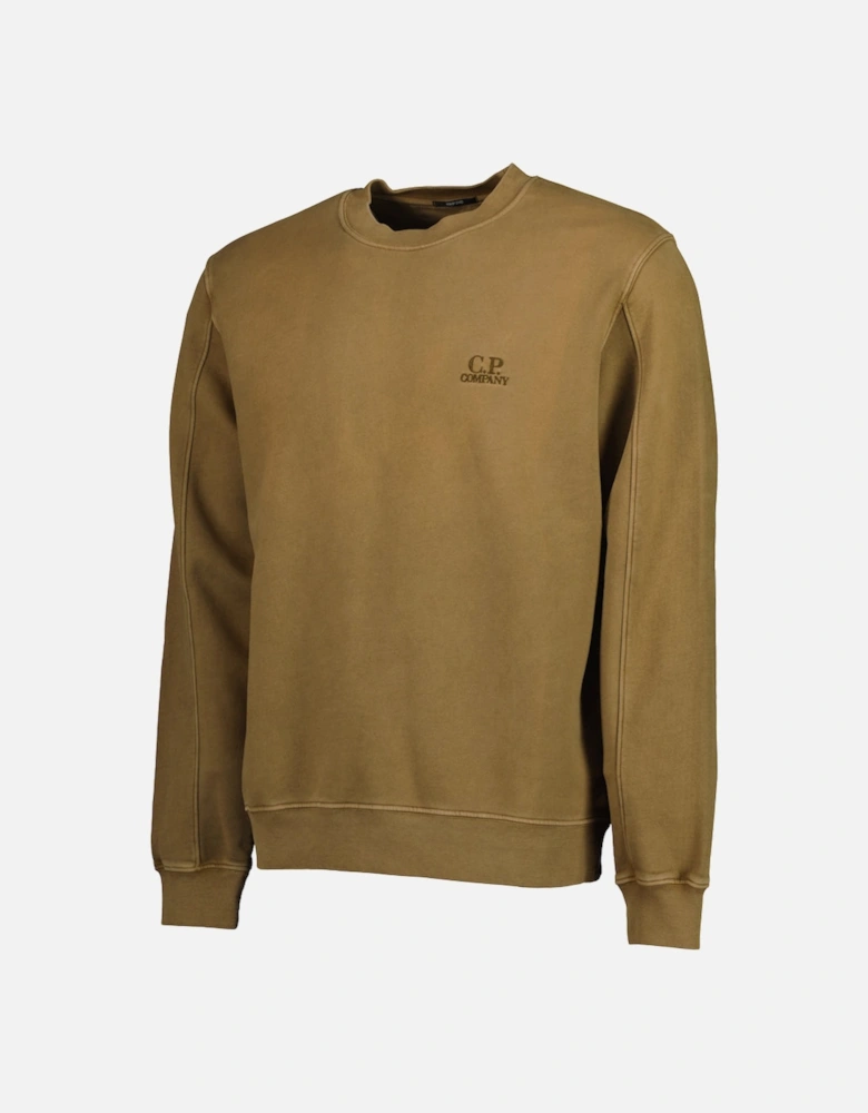 Brushed Fleece Resist Dyed Logo Sweat