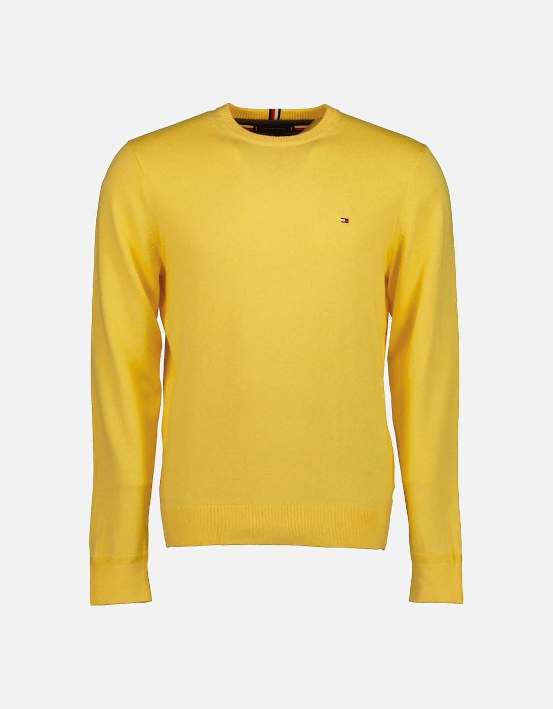 Tommy Hilfiger Men's Yellow Cashmere Crewneck Jumper  38 M
