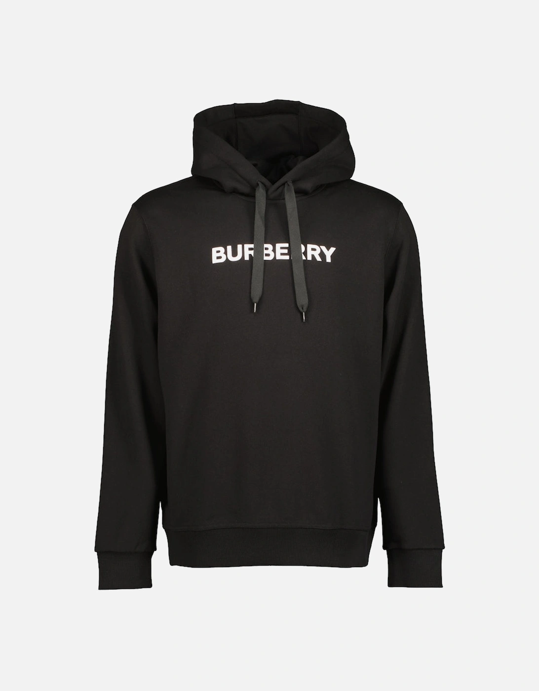 Burberry Men's Black Logo Print Hoodie  38 M