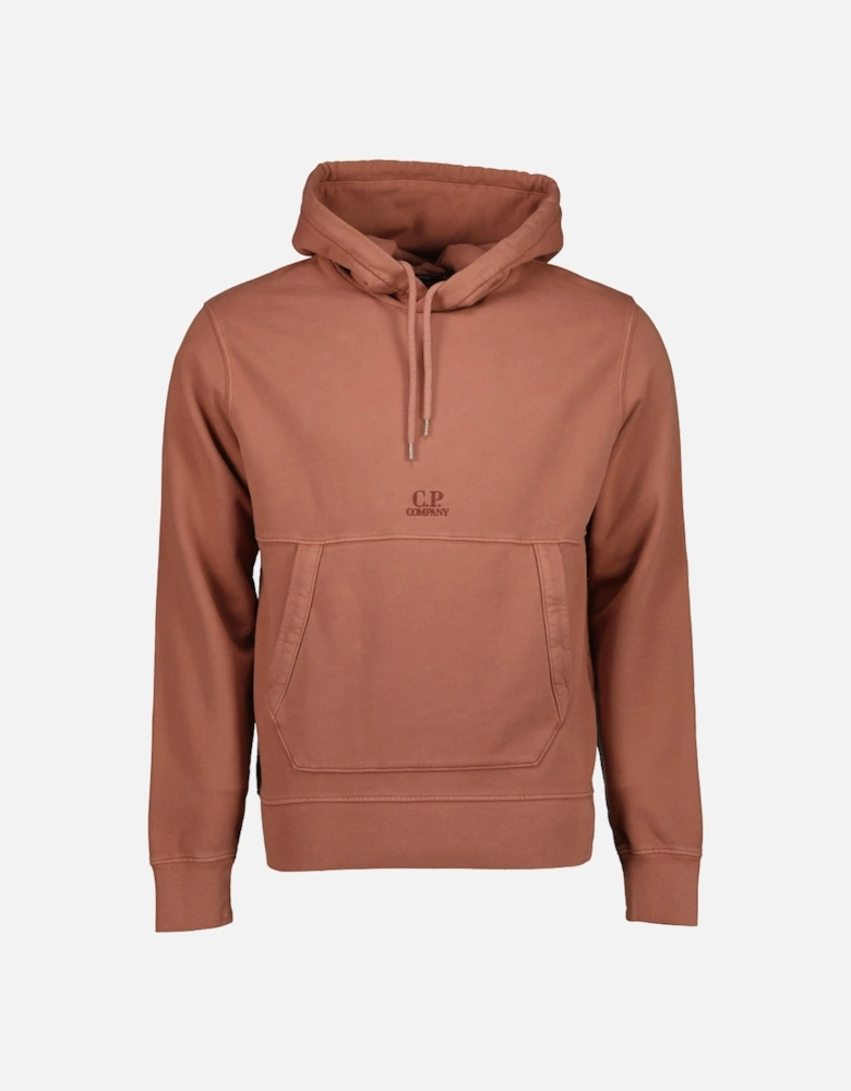 Brushed Fleece Resist Dyed Logo Hoodie