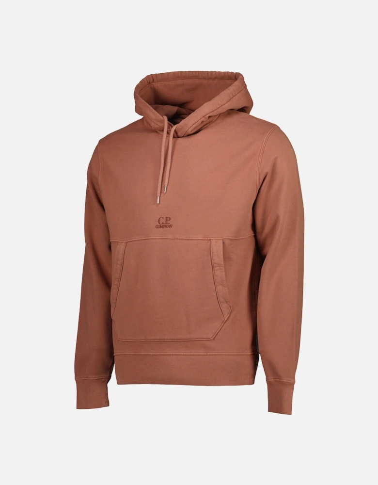 Brushed Fleece Resist Dyed Logo Hoodie