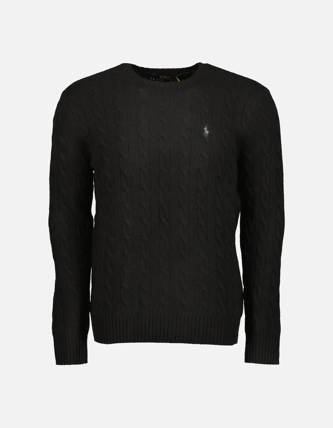Ralph Lauren Men's Black Cable-Knit Wool/Cashmer Jumper  40 L