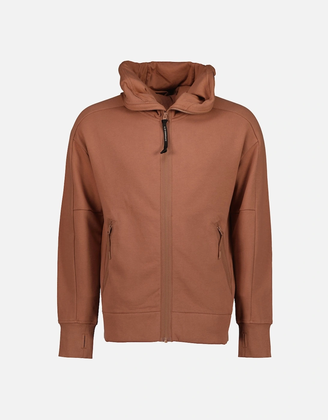 CP Company CP Company Men's Hooded Explorer Goggle Zip Up Sweatshirt - Cedar Wood