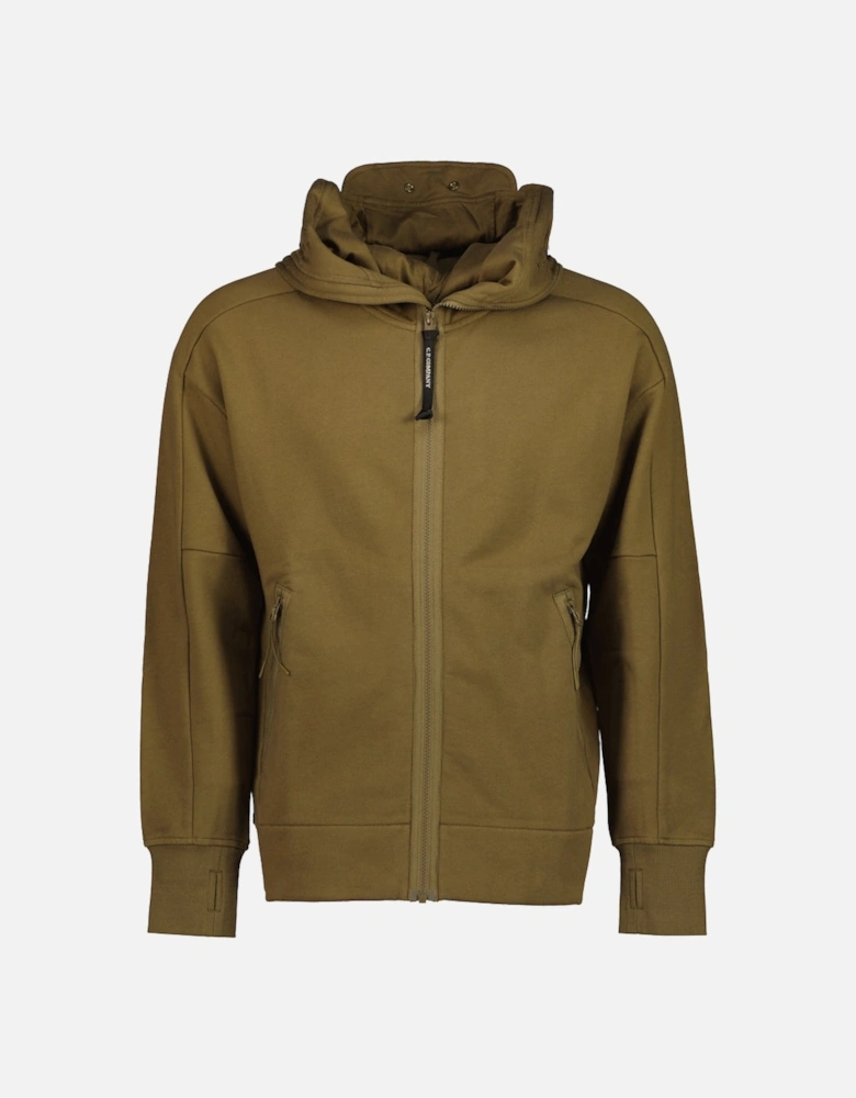 Hooded Explorer Goggle Zip Up Sweatshirt