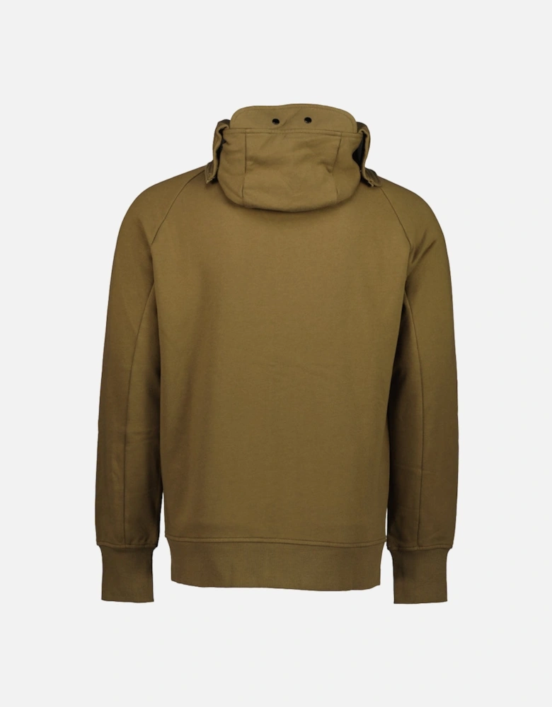 Hooded Explorer Goggle Zip Up Sweatshirt