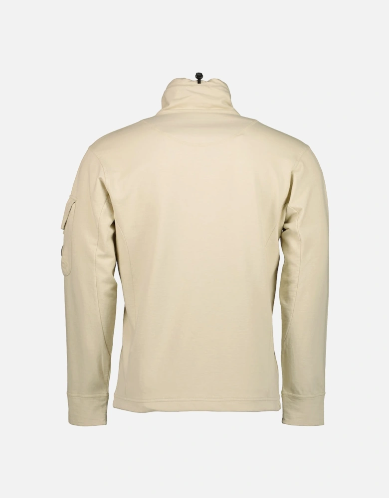 Light Fleece Polo Collar Lens Sweatshirt