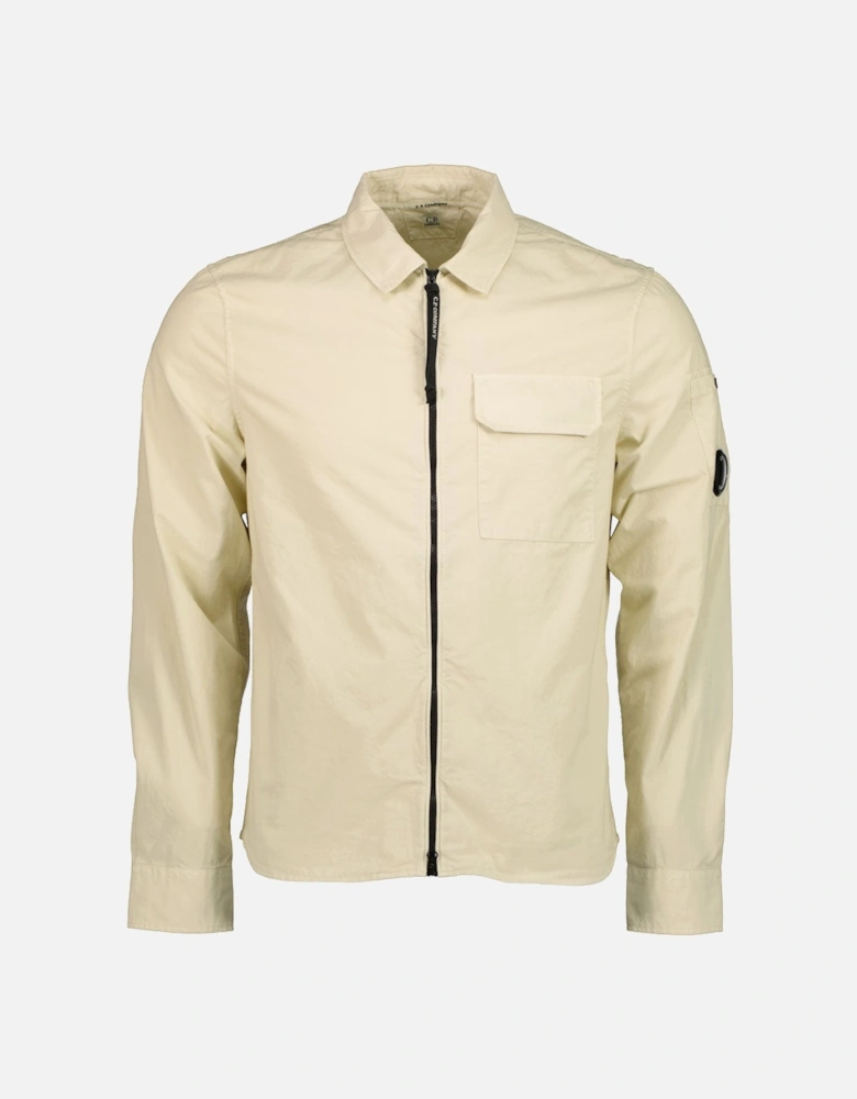 Gabardine Zip Up Lens Overshirt