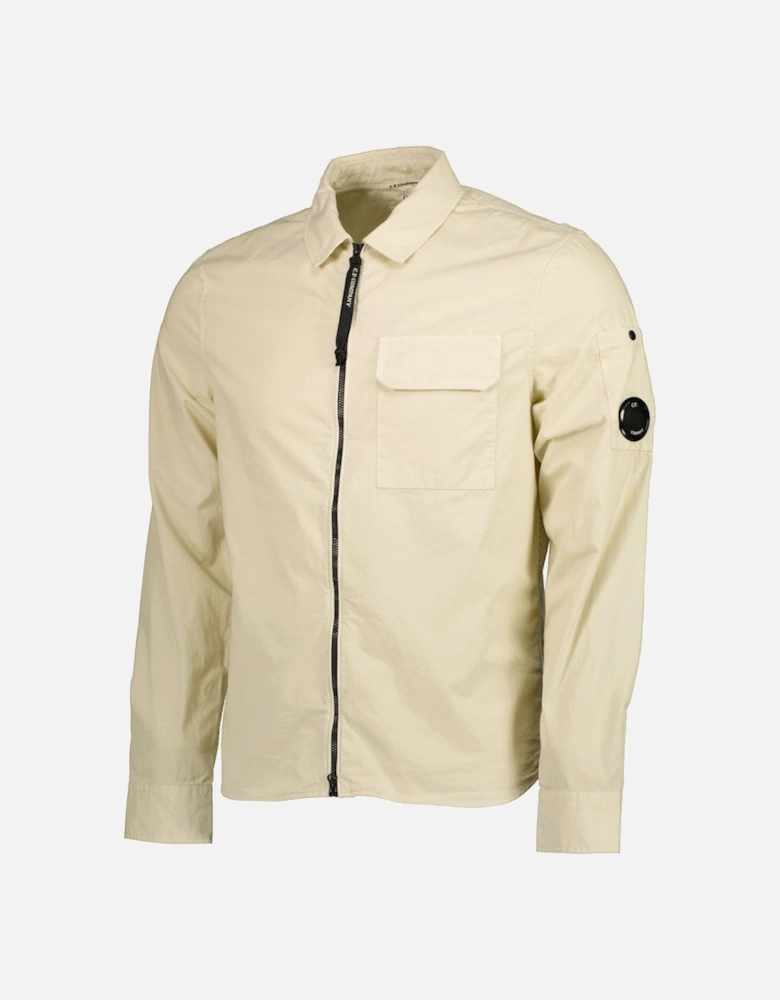 Gabardine Zip Up Lens Overshirt