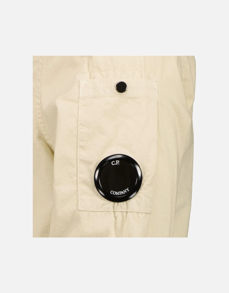 Gabardine Zip Up Lens Overshirt