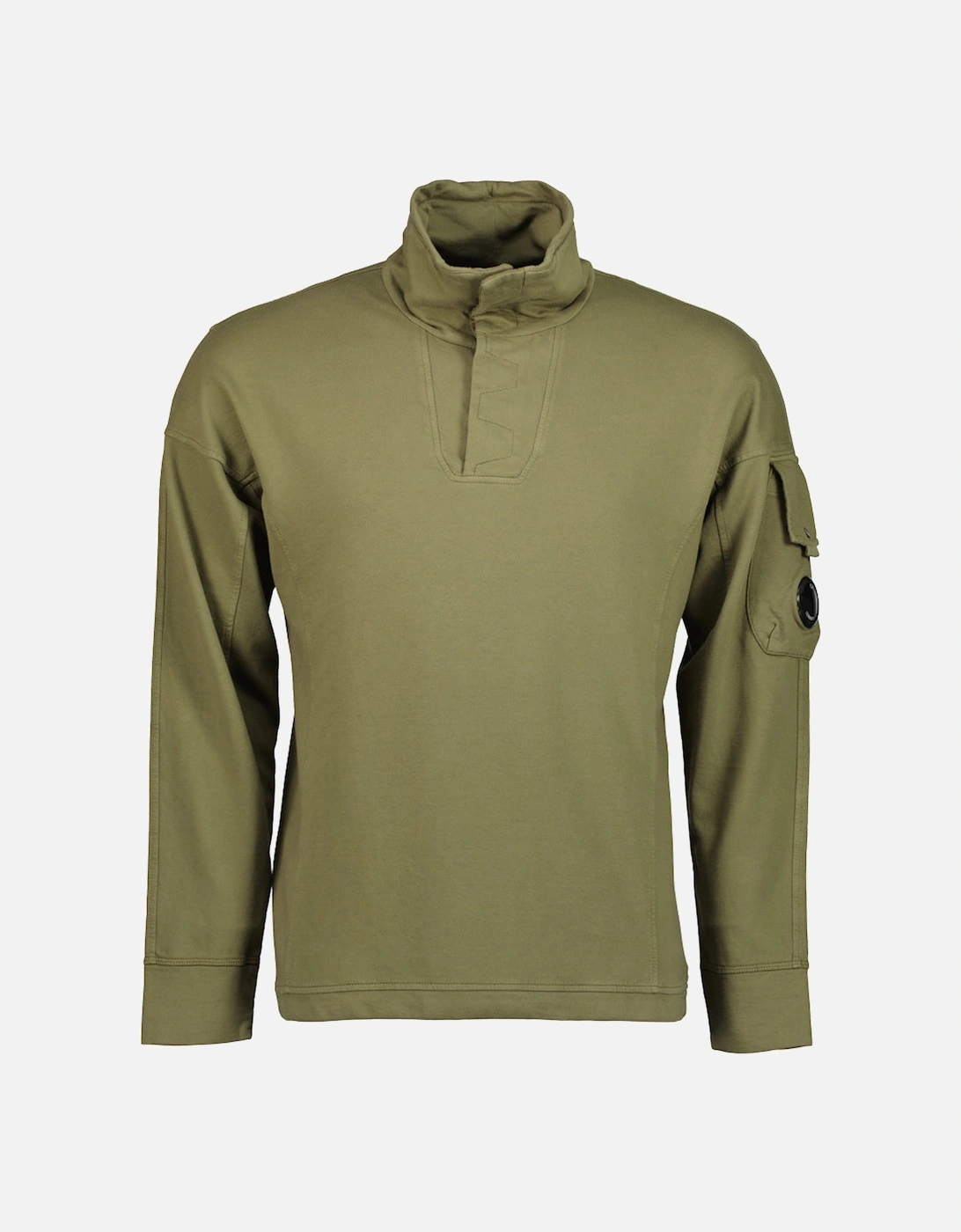 Light Fleece Polo Collar Lens Sweatshirt, 5 of 4