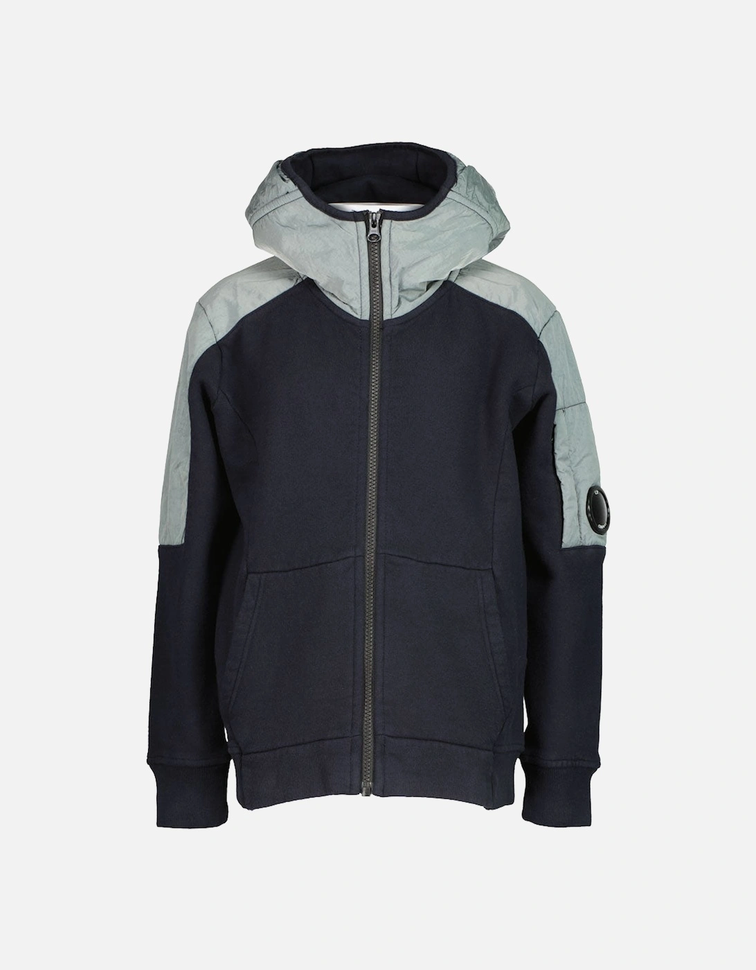 C.P. Junior Zip Up Mixed Hooded Lens Sweatshirt, 4 of 3